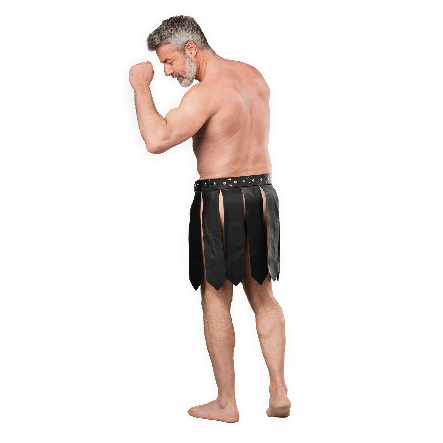 Rimba - Lederen Gladiator Herenrok - Zwart-Rimbastore.com