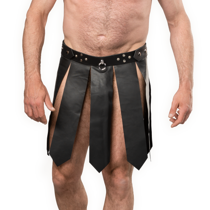 Rimba - Lederen Gladiator Herenrok - Zwart-Rimbastore.com