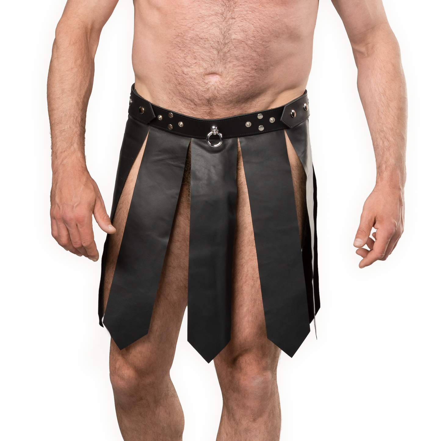 Rimba - Lederen Gladiator Herenrok - Zwart-Rimbastore.com