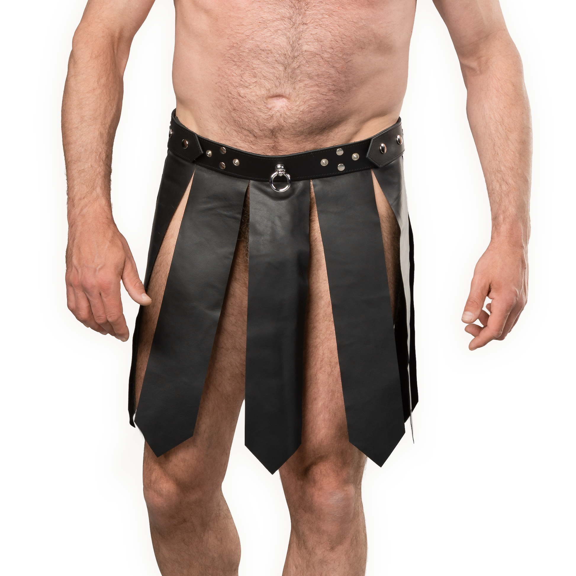 Rimba - Lederen Gladiator Herenrok - Zwart-Rimbastore.com