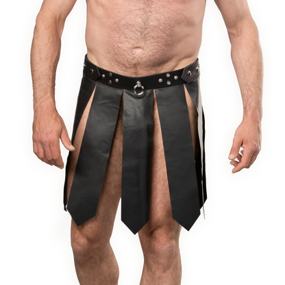 Rimba - Lederen Gladiator Herenrok - Zwart-Rimbastore.com