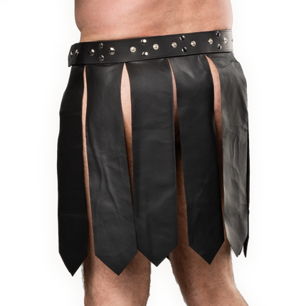 Rimba - Lederen Gladiator Herenrok - Zwart-Rimbastore.com