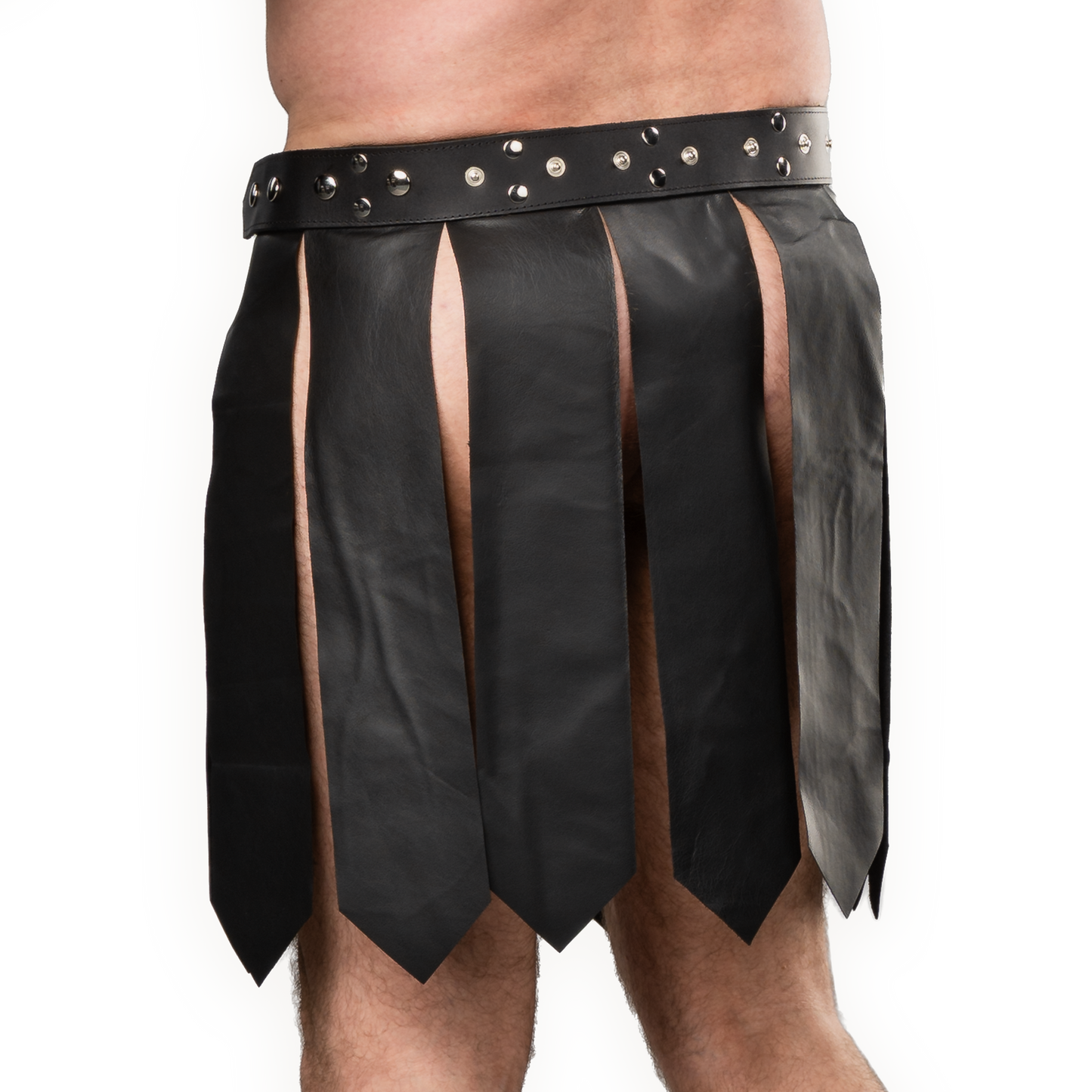 Rimba - Lederen Gladiator Herenrok - Zwart-Rimbastore.com
