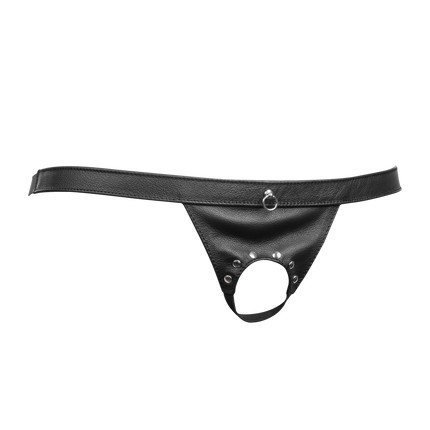 Rimba - Lederen Open Slip voor Heren - Zwart-Rimbastore.com