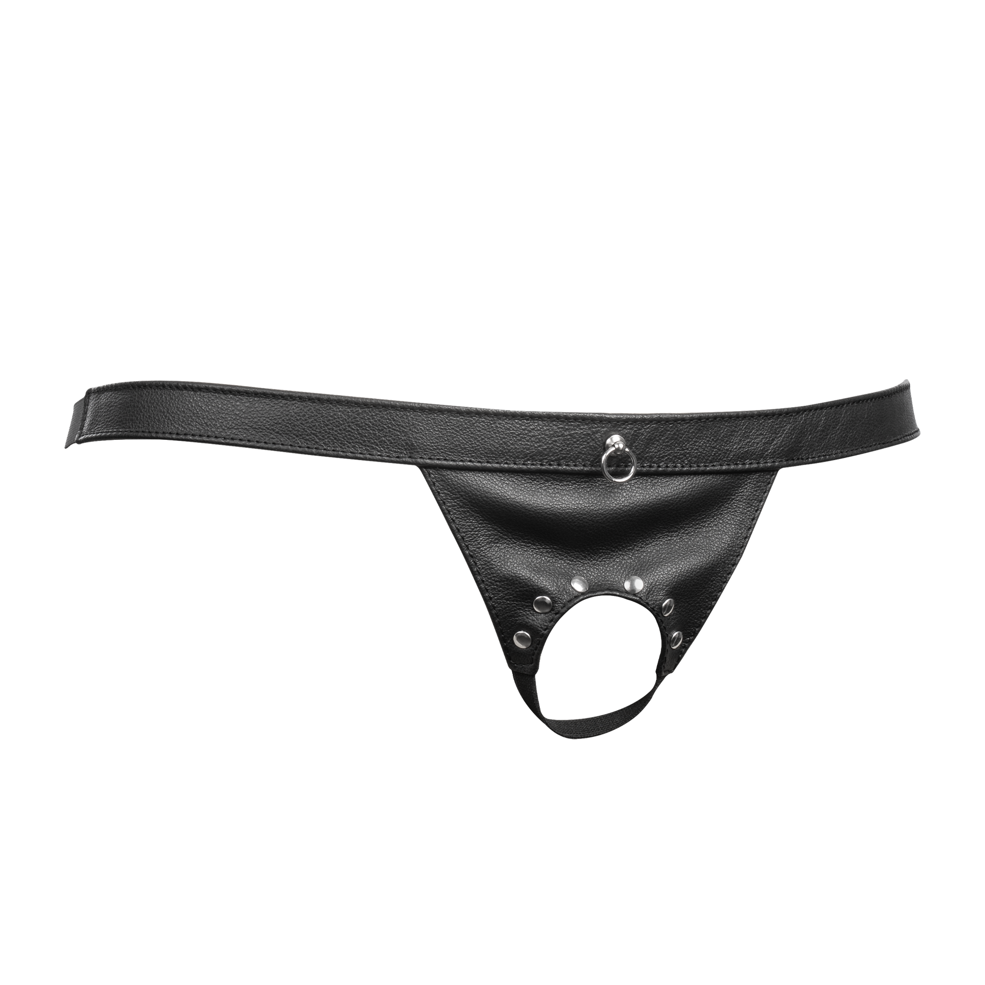 Rimba - Lederen Open Slip voor Heren - Zwart-Rimbastore.com