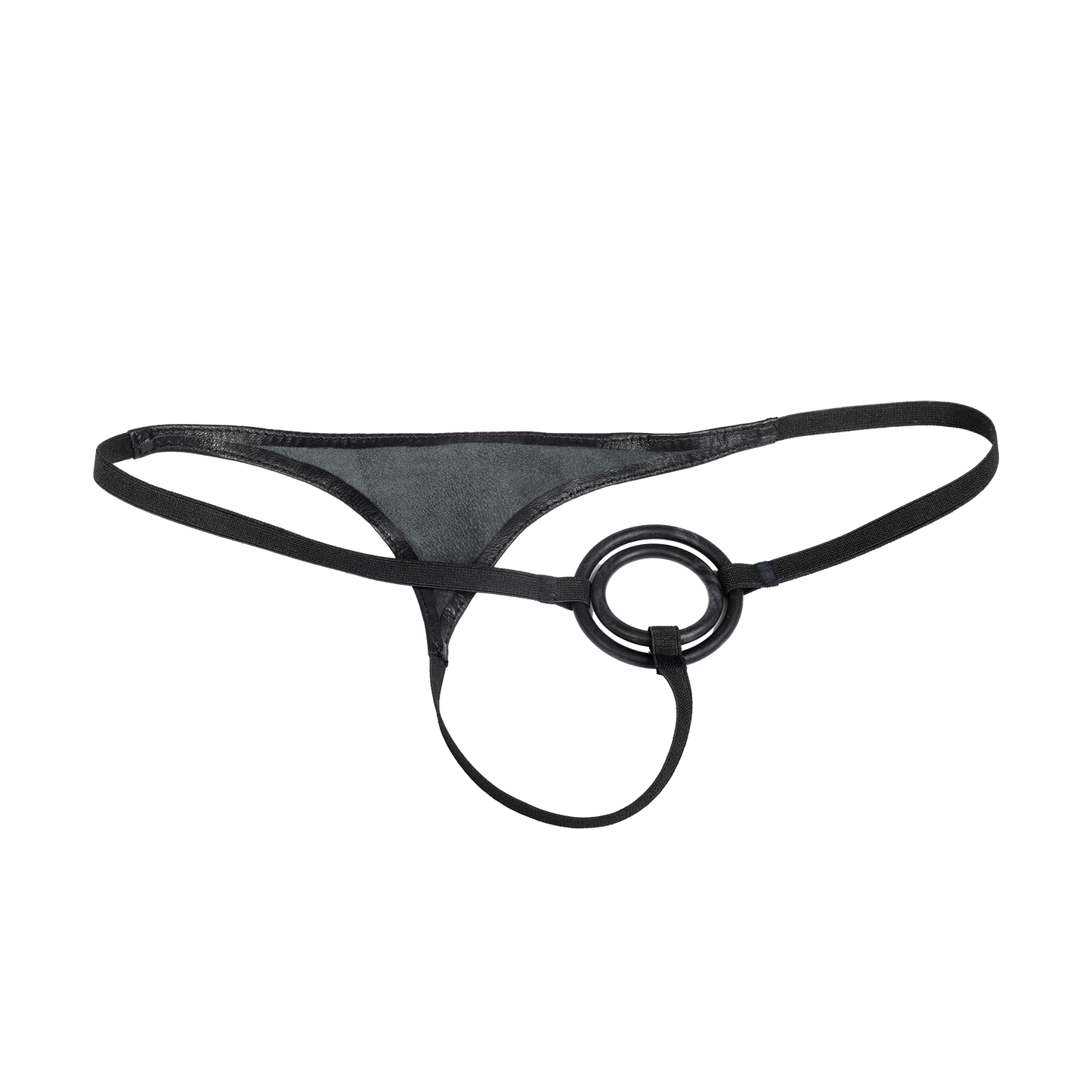 Rimba - Lederen Herenstring met Cockringen - Zwart-Rimbastore.com