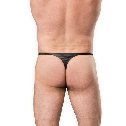 Rimba - Lederen Herenstring met Cockringen - Zwart-Rimbastore.com