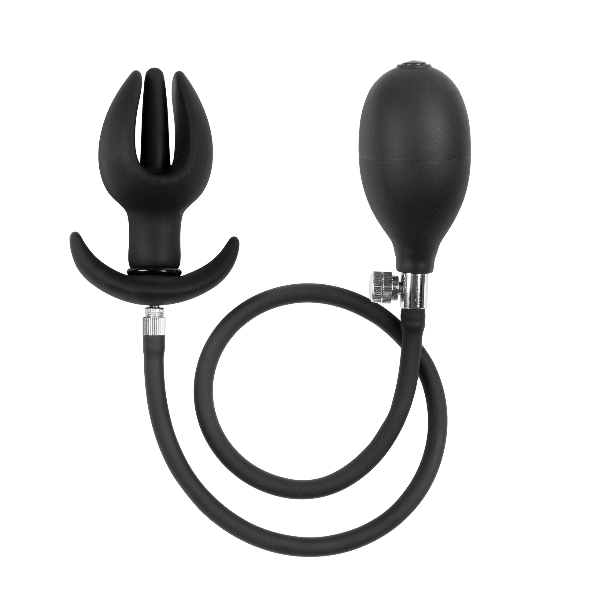 Rimba - Lederen Kuisheidsslip voor Mannen met Opblaasbare Anale Plug - Zwart-Rimbastore.com