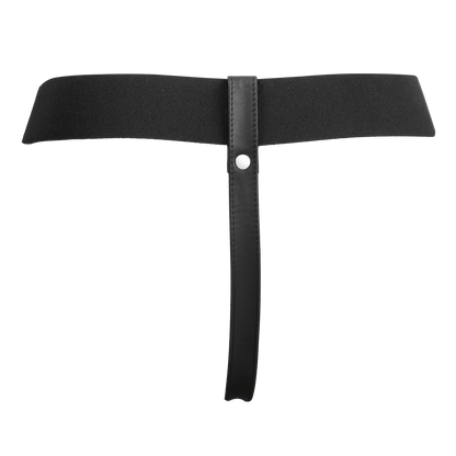 Rimba- Verstelbaar Lederen Strap-On Harnas - Zwart-Erotiekvoordeel.nl