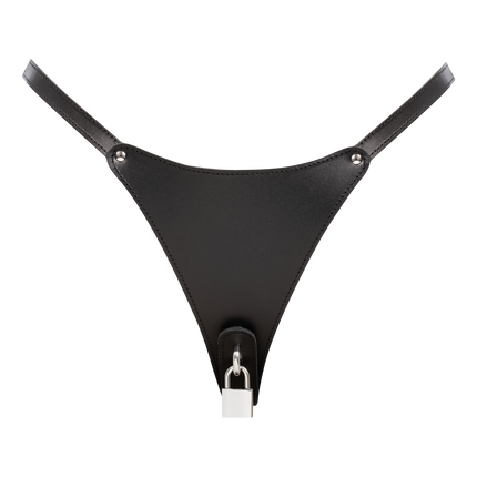Rimba - Afsluitbare Lederen Damesstring - Zwart-Rimbastore.com