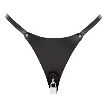 Rimba - Afsluitbare Lederen Damesstring - Zwart-Rimbastore.com