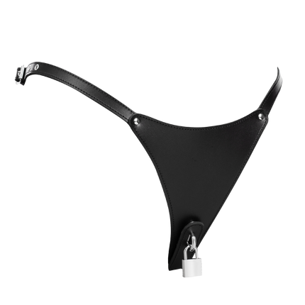 Rimba - Afsluitbare Lederen Damesstring - Zwart-Rimbastore.com