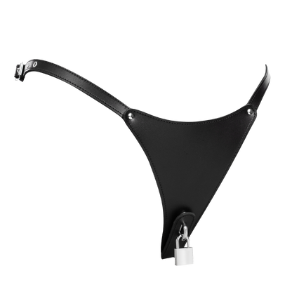 Rimba - Afsluitbare Lederen Damesstring - Zwart-Rimbastore.com