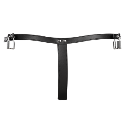Rimba - Afsluitbare Lederen Damesstring - Zwart-Rimbastore.com