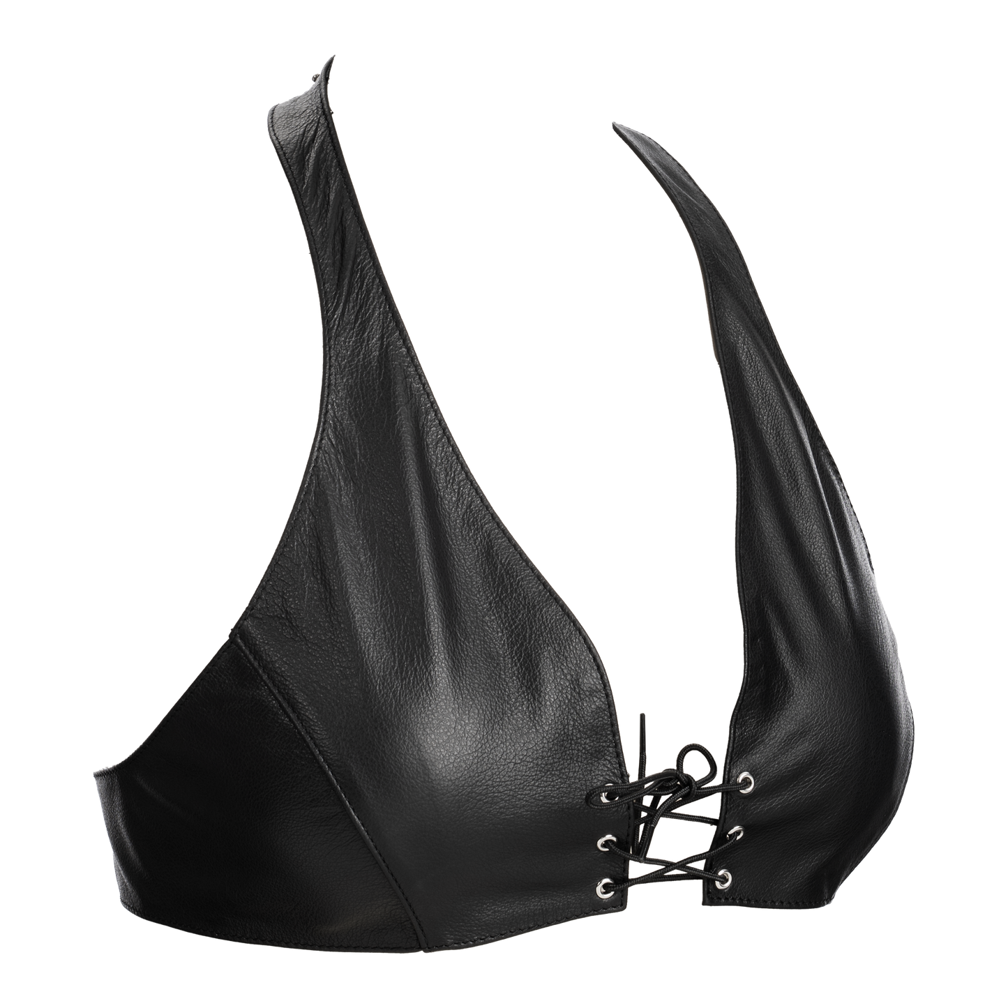 Rimba - Lederen Bustier met Vetersluiting - Zwart-Erotiekvoordeel.nl