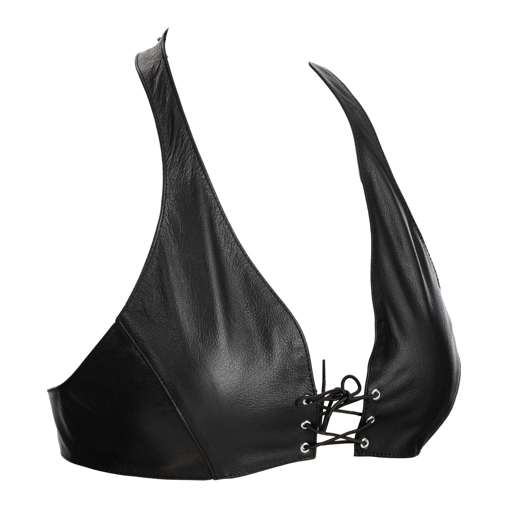 Rimba - Lederen Bustier met Vetersluiting - Zwart-Erotiekvoordeel.nl