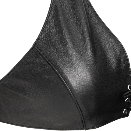 Rimba - Lederen Bustier met Vetersluiting - Zwart-Erotiekvoordeel.nl