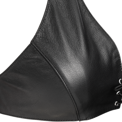 Rimba - Lederen Bustier met Vetersluiting - Zwart-Erotiekvoordeel.nl