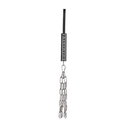 Rimba - Lederen Zweep met Metalen Ketting - Zwart & Zilver-Rimbastore.com