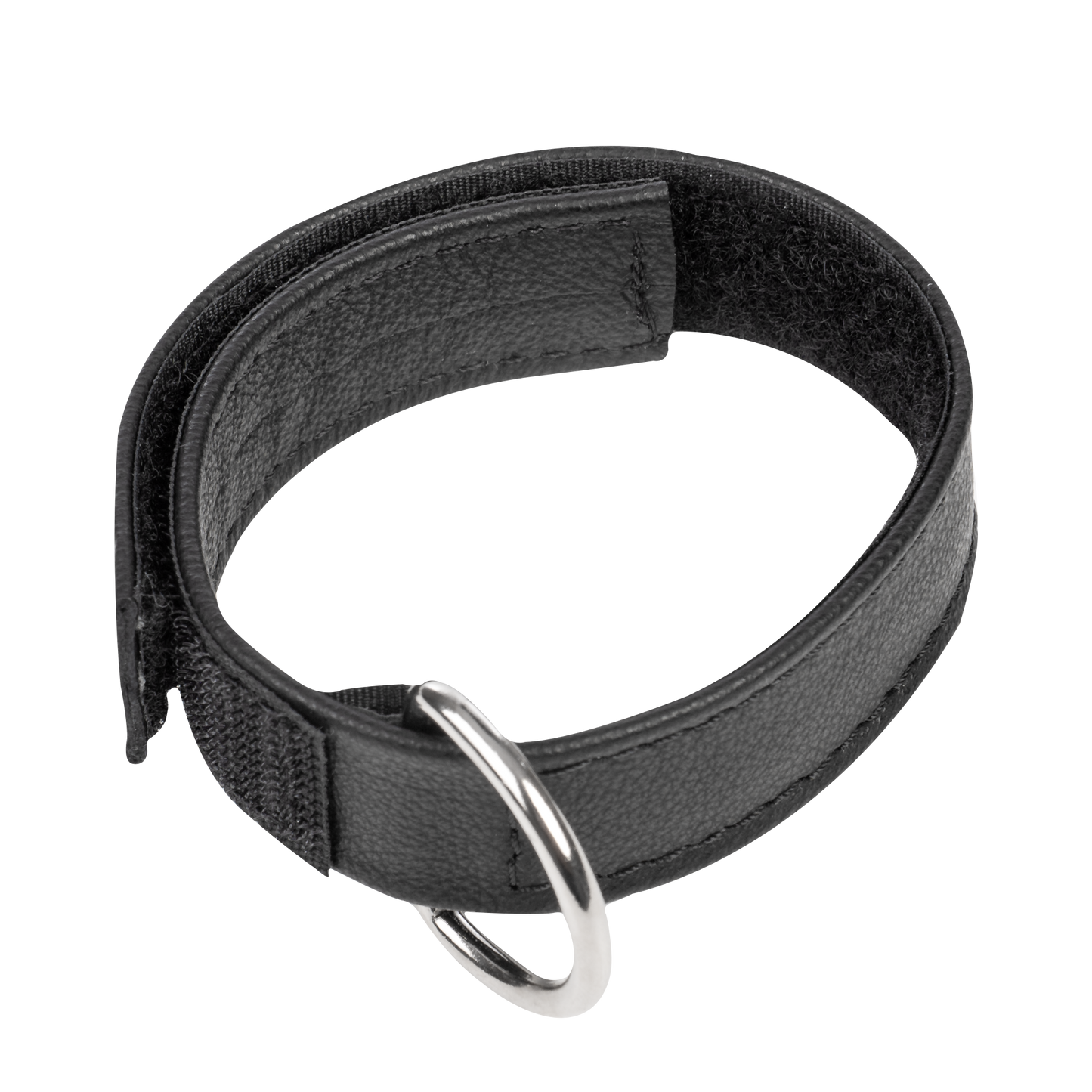 Rimba - Leren Cockstrap met Klittenband - Zwart-Erotiekvoordeel.nl