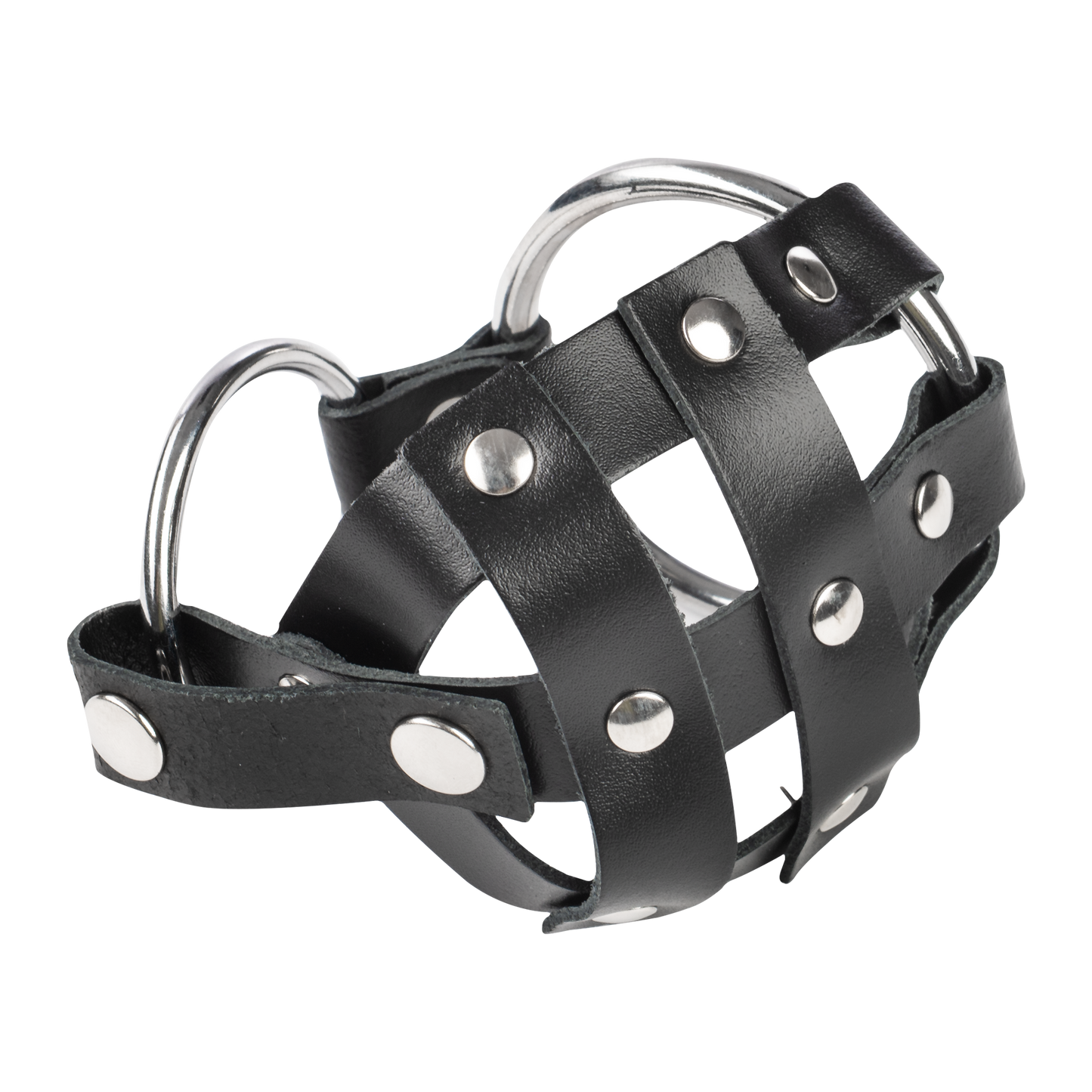 Rimba - Lederen Balzak Kooi met Scherpe Spijkertjes - Zwart-Erotiekvoordeel.nl