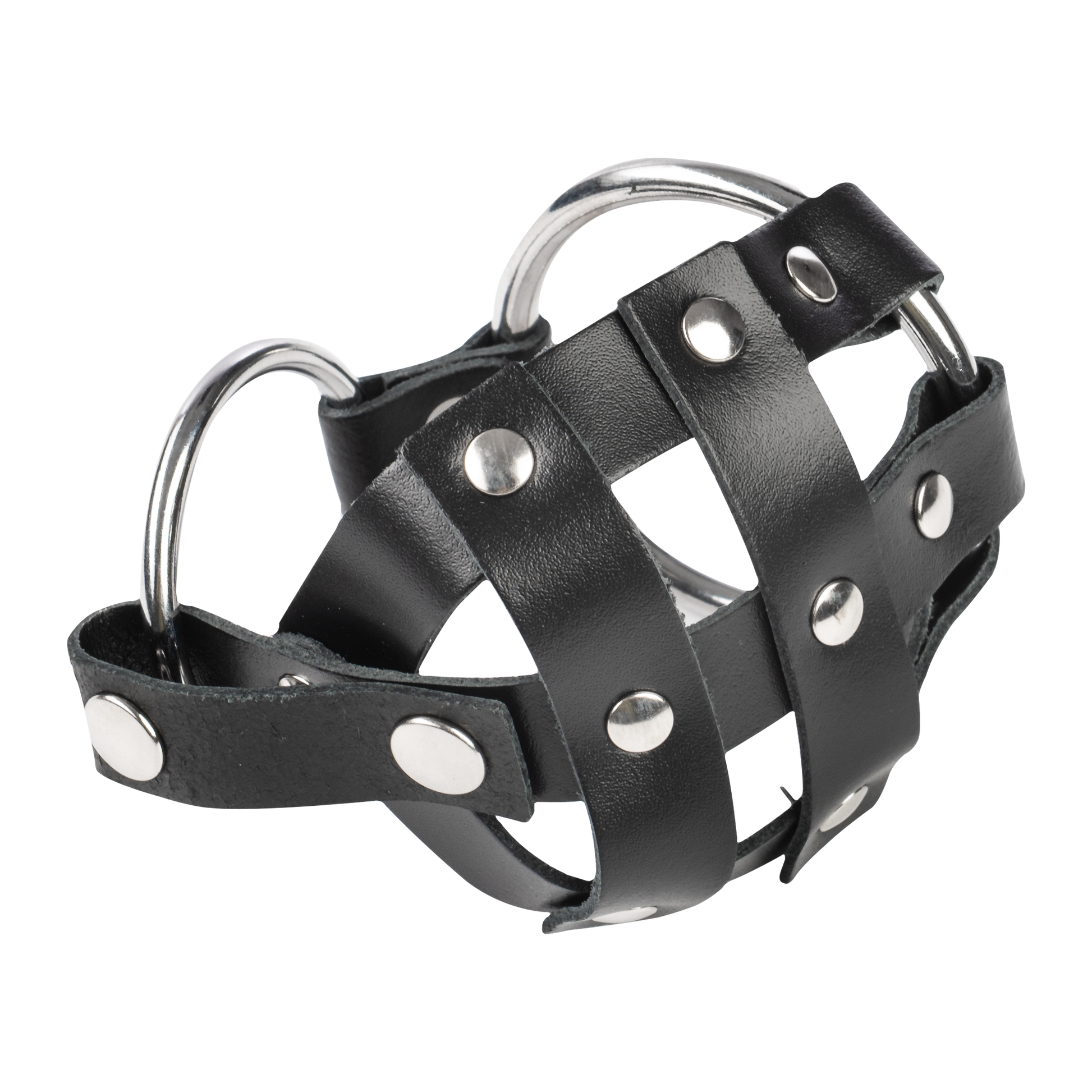 Rimba - Lederen Balzak Kooi met Scherpe Spijkertjes - Zwart-Erotiekvoordeel.nl