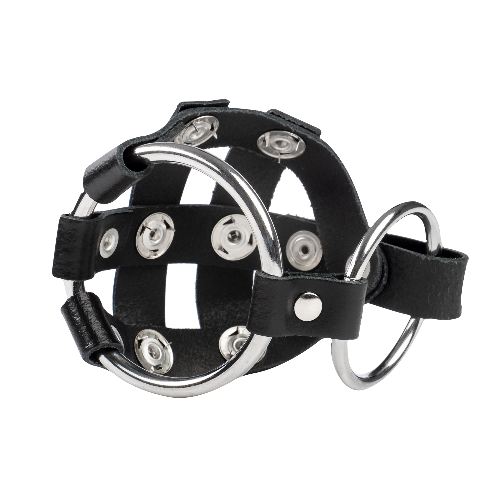 Rimba - Lederen Balzak Kooi met Scherpe Spijkertjes - Zwart-Erotiekvoordeel.nl