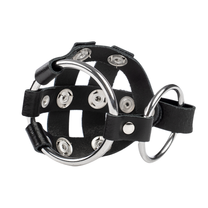 Rimba - Lederen Balzak Kooi met Scherpe Spijkertjes - Zwart-Erotiekvoordeel.nl