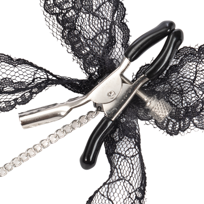 Rimba - Tepelklemmen met Kanten Strik en Belletje - Zwart-Rimbastore.com