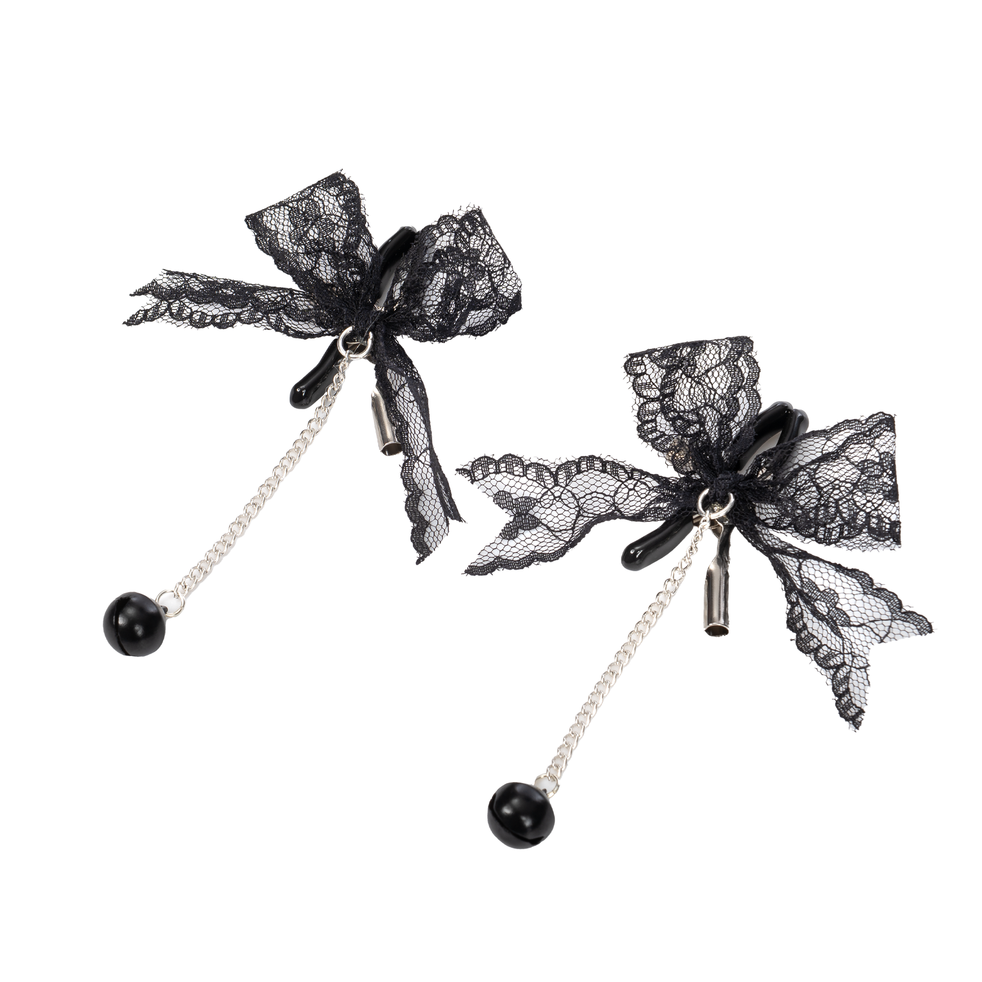 Rimba - Tepelklemmen met Kanten Strik en Belletje - Zwart-Rimbastore.com