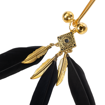 Rimba - Tepelklemmen met Veren - Zwart/Goud-Rimbastore.com