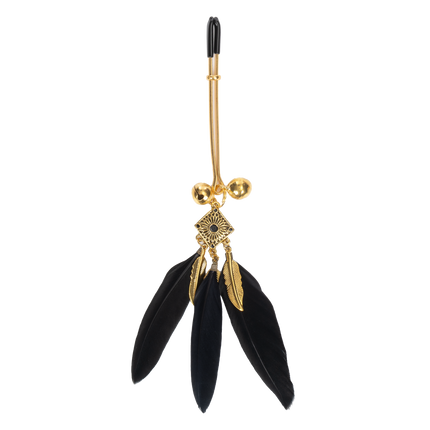 Rimba - Tepelklemmen met Veren - Zwart/Goud-Rimbastore.com