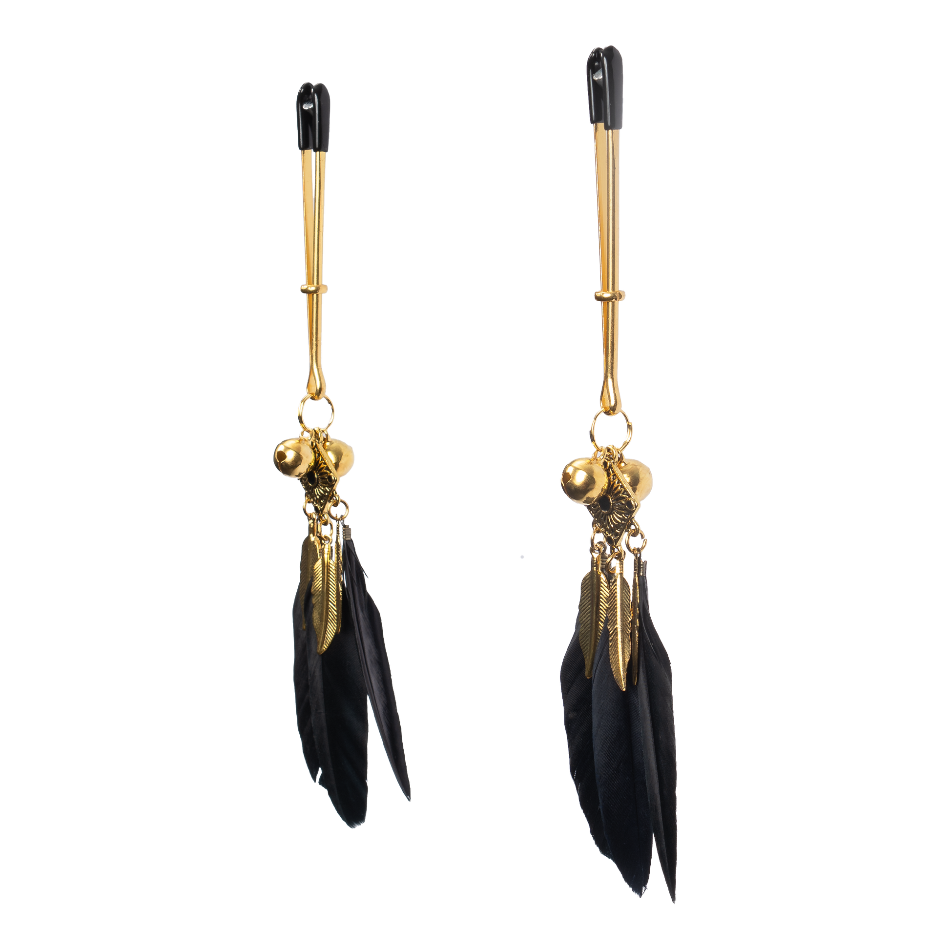 Rimba - Tepelklemmen met Veren - Zwart/Goud-Rimbastore.com