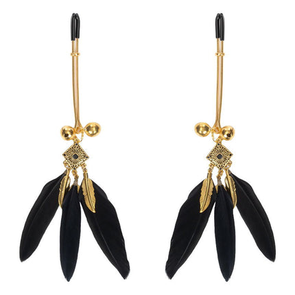 Rimba - Tepelklemmen met Veren - Zwart/Goud-Rimbastore.com