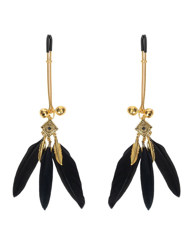 Rimba - Tepelklemmen met Veren - Zwart/Goud-Rimbastore.com