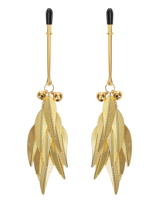 Rimba - Tepelklemmen met Veren - Goud-Erotiekvoordeel.nl