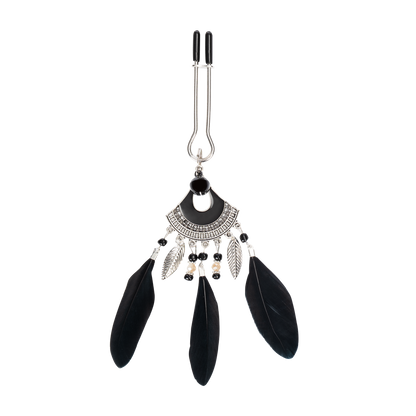 Rimba - Tepelklemmen met Veren - Zwart/Zilver-Rimbastore.com