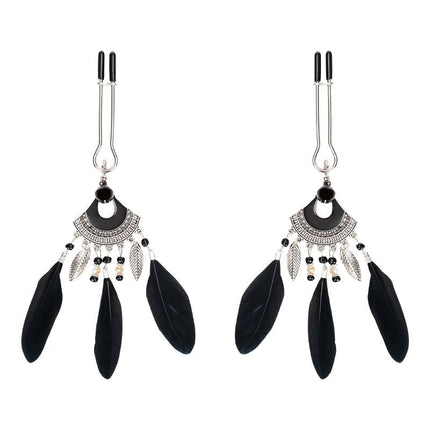 Rimba - Tepelklemmen met Veren - Zwart/Zilver-Rimbastore.com