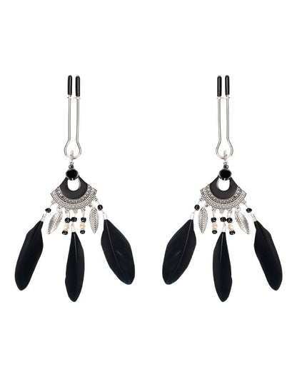 Rimba - Tepelklemmen met Veren - Zwart/Zilver-Rimbastore.com