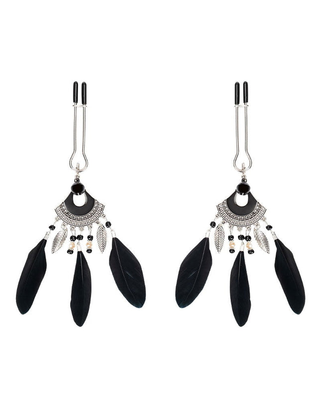 Rimba - Tepelklemmen met Veren - Zwart/Zilver-Rimbastore.com