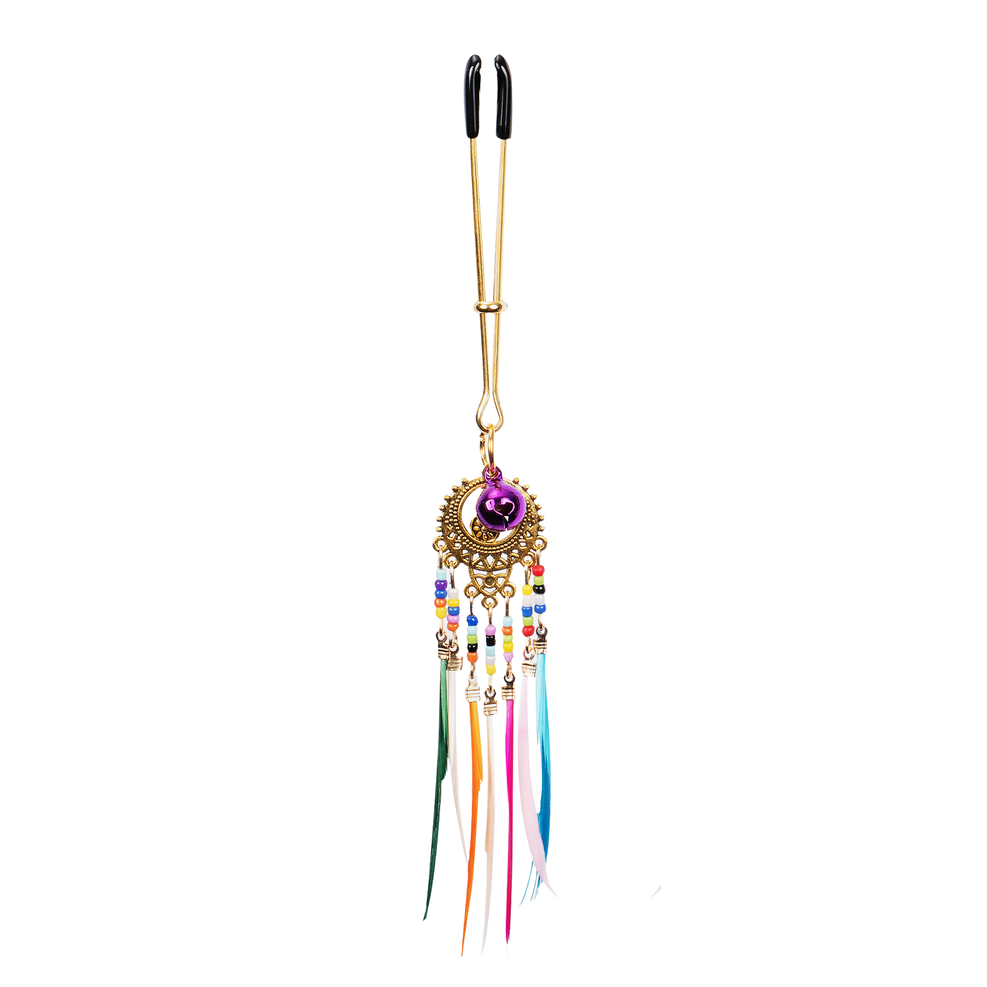 Rimba - Tepelklemmen met Kraaltjes en Veren - Multicolour-Rimbastore.com