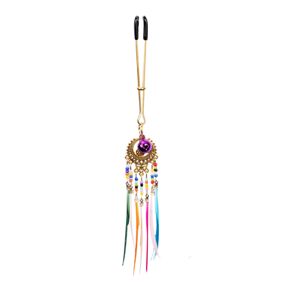 Rimba - Tepelklemmen met Kraaltjes en Veren - Multicolour-Rimbastore.com