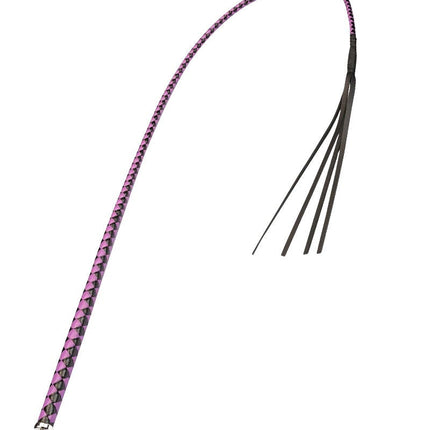 RISE - BDSM Zweep - Feather Hard Single Tail - Zwart/Paars-Rimbastore.com