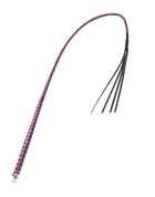 RISE - BDSM Zweep - Feather Hard Single Tail - Zwart/Paars-Rimbastore.com