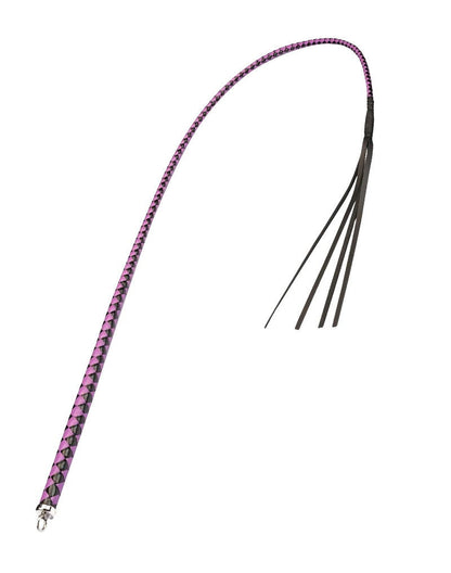 RISE - BDSM Zweep - Feather Hard Single Tail - Zwart/Paars-Rimbastore.com