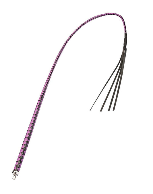 RISE - BDSM Zweep - Feather Hard Single Tail - Zwart/Paars-Rimbastore.com