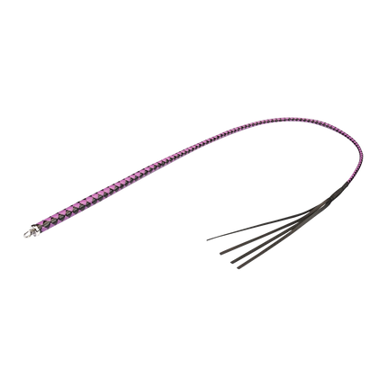RISE - BDSM Zweep - Feather Hard Single Tail - Zwart/Paars-Rimbastore.com