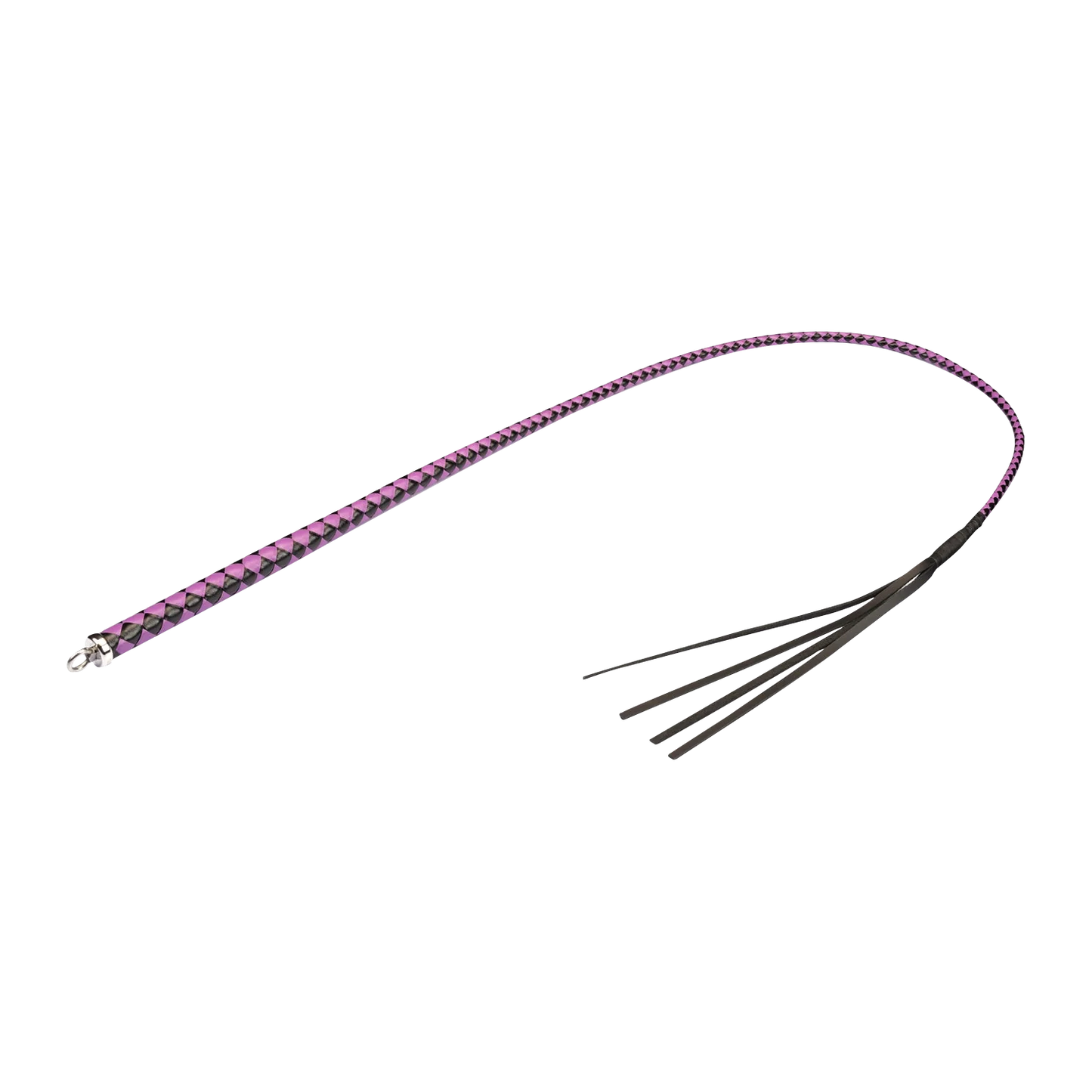 RISE - BDSM Zweep - Feather Hard Single Tail - Zwart/Paars-Rimbastore.com