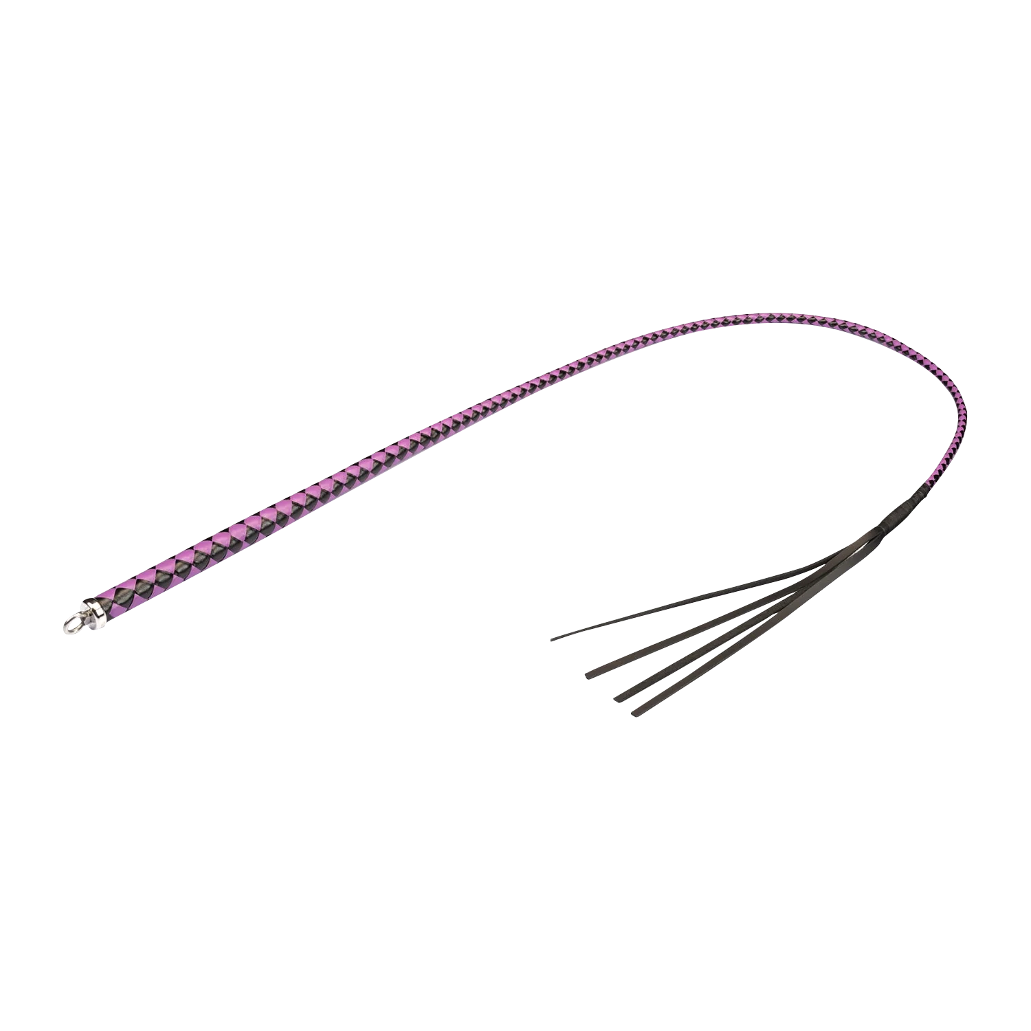 RISE - BDSM Zweep - Feather Hard Single Tail - Zwart/Paars-Rimbastore.com