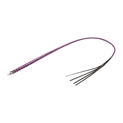 RISE - BDSM Zweep - Feather Hard Single Tail - Zwart/Paars-Rimbastore.com